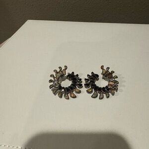 Elegant Black and Gold Earrings